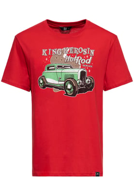 King Kerosin Herren T-Shirt Hotrod Service rot
