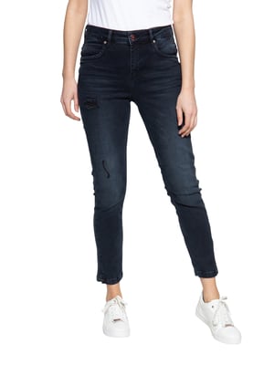 Amor, Truth & Trust Damen 5-Pocket Jeans Sun dunkelblau