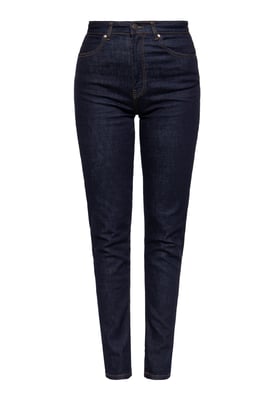 Queen Kerosin Damen Jeanshose mit Kontrast Stickerei dunkelblau