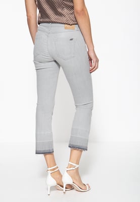 Amor, Truth & Trust Damen ATT JEANS Damen Jeanshose mit offenen Saumkanten und Waschung Brenda grau