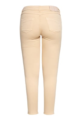 Amor, Truth & Trust Damen ATT JEANS Slim Fit Hose mit offenen Kanten Leoni Sand