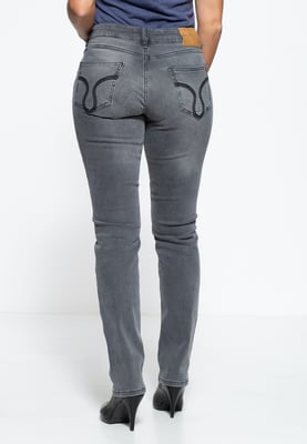 Amor, Truth & Trust Damen 5-Pocket Jeans Stella grau
