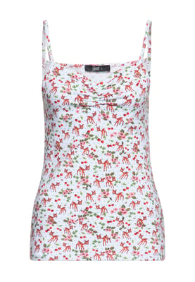 Queen Kerosin Damen Top Deer offwhite