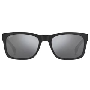 Hugo Boss – Sonnenbrille mit mattschwarzem Rahmen und SP-Gläsern in Silber