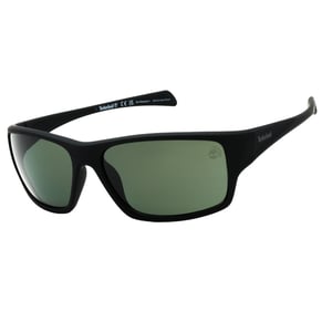 Timberland - Sonnenbrille mit mattschwarzem Rahmen und grünen polarisierten Gläsern