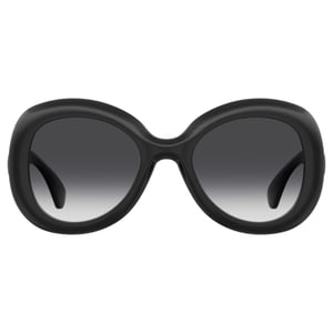 Moschino – Schwarze Sonnenbrille mit auffälligem, abgerundetem Rahmen