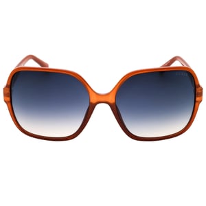 Guess – Sonnenbrille mit Farbverlauf in Hellbraun mit blauen Gläsern