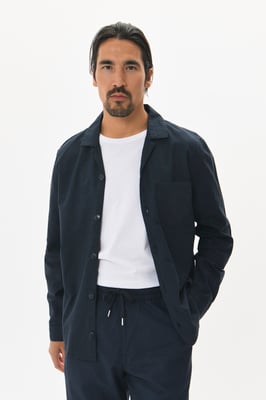 Overshirts Gerade Passform dark navy