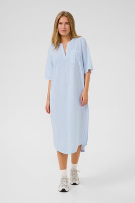 Kleid Loose fit blue white