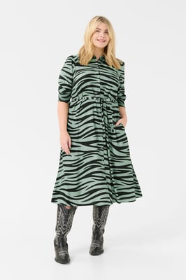 Kleid Regular fit black green
