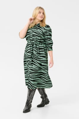Kleid Regular fit black green