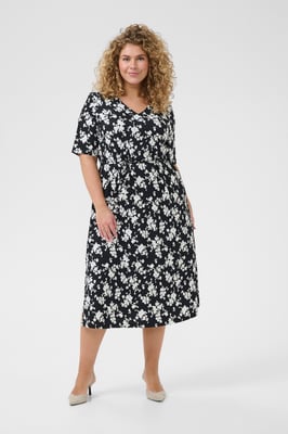 Jerseykleid Regular fit black white