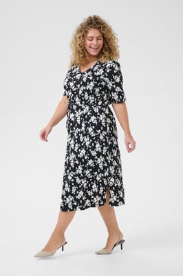 Jerseykleid Regular fit black white