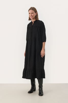 Kleid Gerade Passform black