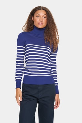 Rollkragen Gerade Passform blue