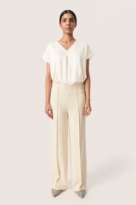 Ärmellose Bluse Gerade Passform Whisper White