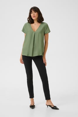 Kurzarm-Bluse Regular fit Sea Spray CC green