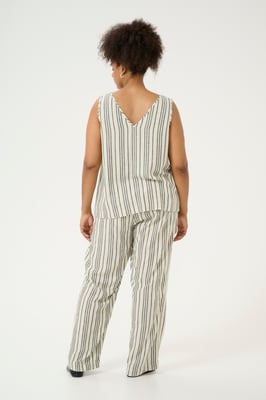 Ärmellose Bluse Regular fit Moonstruck / Black Stripe white black