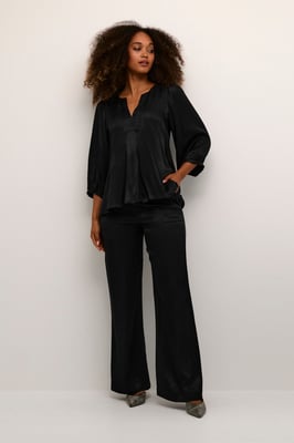 Kurzarm-Bluse A-shape Meteorite black