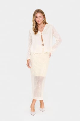 Kurzarm-Bluse A-shape Ice white