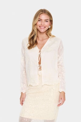 Kurzarm-Bluse A-shape Ice white