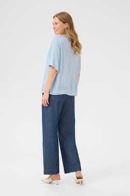 Kurzarm-Bluse Casual fit Windsurfer light blue