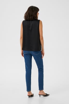 Ärmellose Bluse Regular fit Black