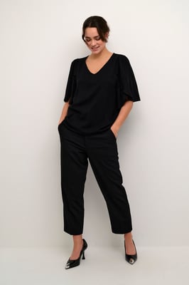 Kurzarm-Bluse Loose fit Black