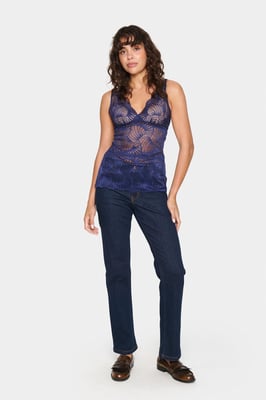 Jerseytop Gerade Passform Midnight Sail dark blue