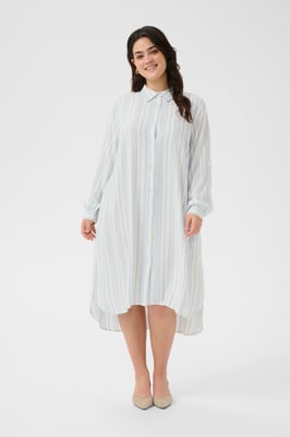 Kleid Loose fit Chalk/Soft Chambray Stripe white blue
