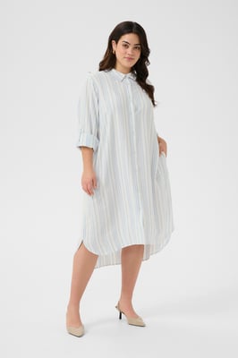 Kleid Loose fit Chalk/Soft Chambray Stripe white blue