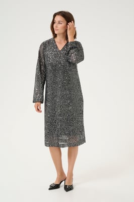 Jerseykleid A-shape Silver Sequin silver
