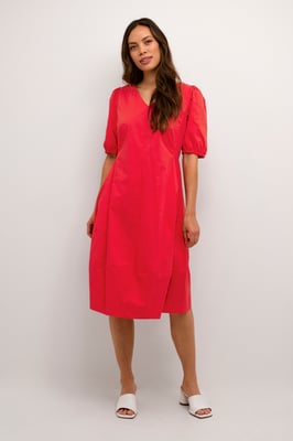 Kleid in lässigem Schnitt Feuerrot red
