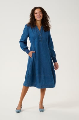 Kleid Casual Fit Dunkelblau Waschung dark blue