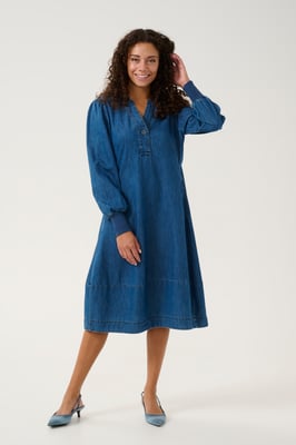 Kleid Casual Fit Dunkelblau Waschung dark blue
