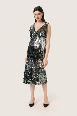 Jerseykleid Straight fit Silver Zig Zag silver
