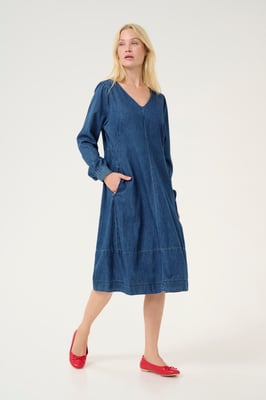 Kleid Lockerer Fit Dunkelblaue Wäsche dark blue