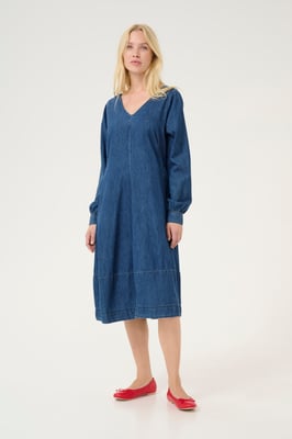 Kleid Lockerer Fit Dunkelblaue Wäsche dark blue