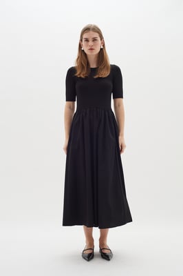 Kleid Gerade Passform Blac