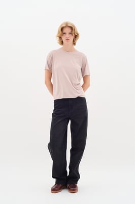 T-shirt Gerade Passform Clay beige