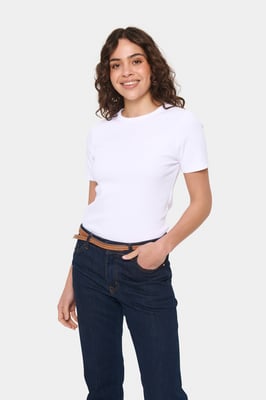 T-shirt Gerade Passform Bright White