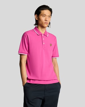 Lyle & Scott Poloshirt mit Streifen - Türkis