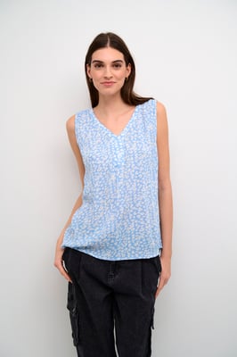 Ärmellose Bluse Regular fit Vista Blue / Chalk Flower floral
