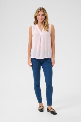 Ärmellose Bluse Regular fit Snow lilac