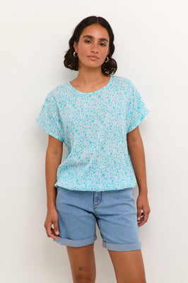Ärmellose Bluse Loose fit Blue Atoll Petit Fleur floral