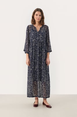 Kleid Relaxed fit Dark Navy Scattered Flower dark blue