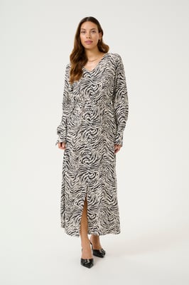 Kleid Loose fit Black Oyster/Moonstruck Animal dark grey