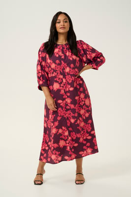 Kleid Regular fit Red Tone Graphic Print multicolour