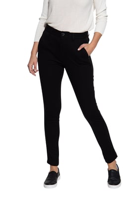 Amor, Truth & Trust Damen ATT JEANS Stretchhose mit seitlichem Streifen Ruby schwarz