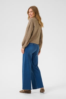 Strickjacke Straight fit Walnut Melange beige